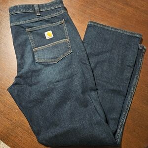 Carhartt Dark Blue Denim Slim Fit Jeans